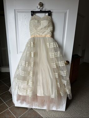 Vintage Handmade Prom Wedding Dress. Extraordinarily beautiful!